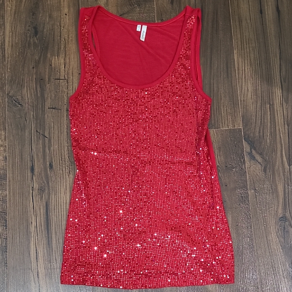 Studio Y Sparkling Red Tank Top